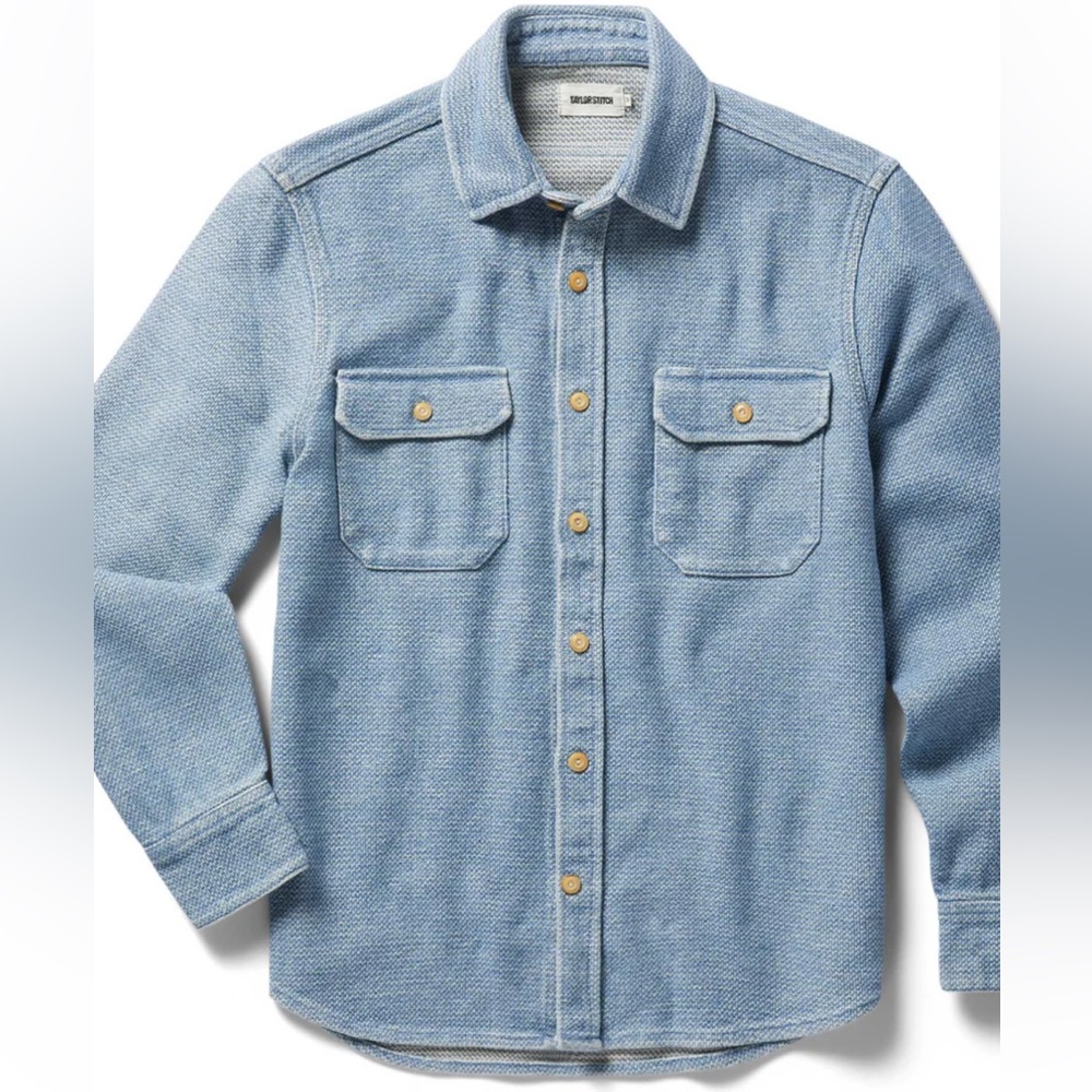 Taylor Stitch Division Shirt Size 44; washed Indigo Button down Shirt